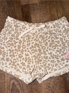 Old Navy Leopard Print Knit Lounge Shorts - Neutral Beige